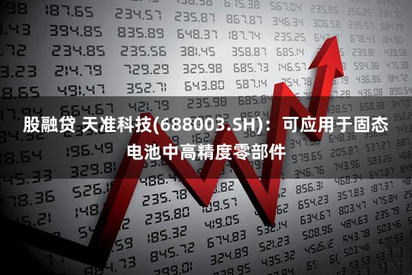 股融贷 天准科技(688003.SH)：可应用于固态电池中高精度零部件